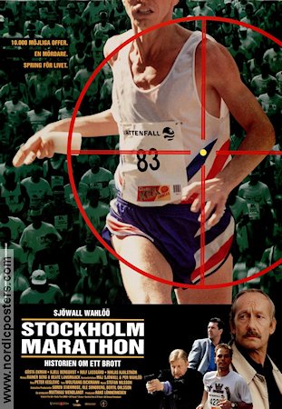 Stockholm marathon 1994 poster Gösta Ekman Rolf Lassgård Peter Keglevic Hitta mer: Martin Beck Text: Sjöwall-Wahlöö Hitta mer: Stockholm Sport Poliser