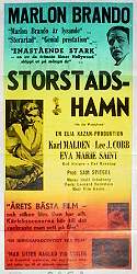 Storstadshamn 1954 poster Marlon Brando Karl Malden Eva Marie Saint Elia Kazan