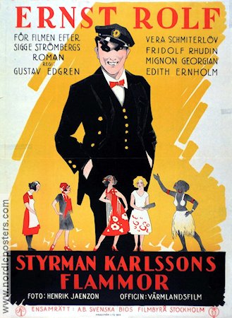 Styrman Karlssons flammor 1925 poster Ernst Rolf