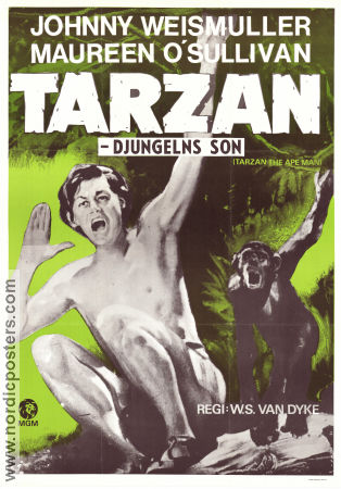 Tarzan djungelns son 1932 poster Johnny Weissmuller Maureen O´Sullivan Neil Hamilton WS Van Dyke Hitta mer: Tarzan