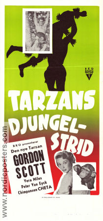 Tarzans djungelstrid 1955 poster Gordon Scott Vera Miles Peter van Eyck Harold D Schuster Hitta mer: Tarzan