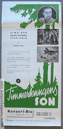 Timmerkungens son 1942 poster Simo Osa Finland