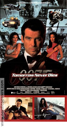 Tomorrow Never Dies 1997 poster Pierce Brosnan Jonathan Pryce Michelle Yeoh Roger Spottiswoode