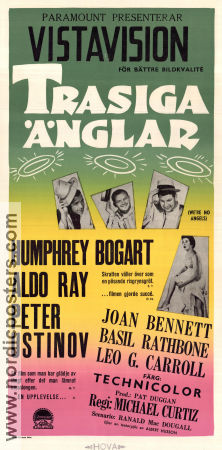 Trasiga änglar 1956 poster Humphrey Bogart Aldo Ray Peter Ustinov Joan Bennett Michael Curtiz