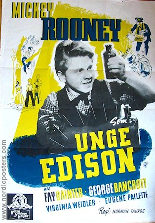 Unge Edison 1940 poster Mickey Rooney