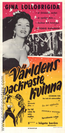 Världens vackraste kvinna 1955 poster Gina Lollobrigida Vittorio Gassman Robert Alda Robert Z Leonard