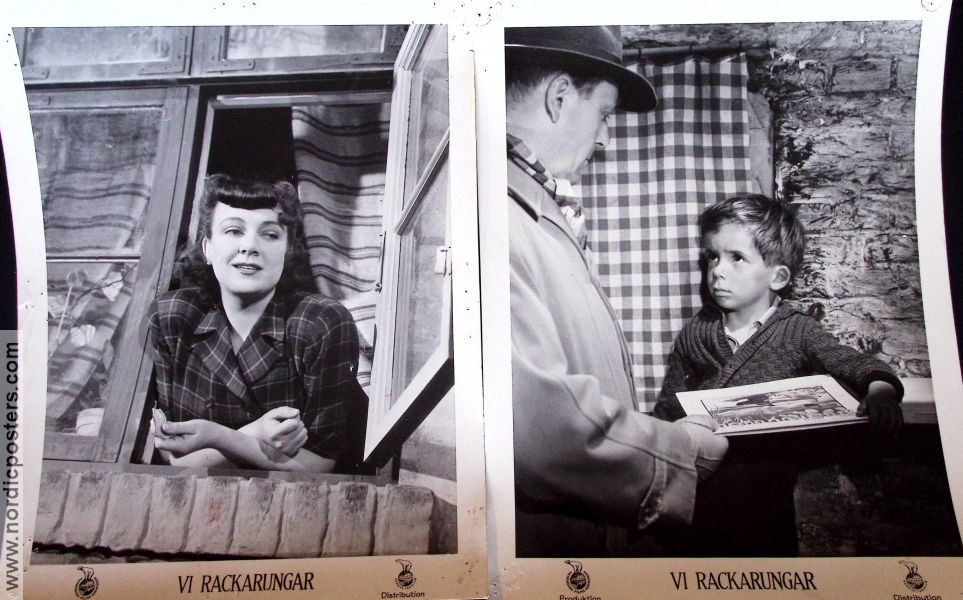 Vi rackarungar 1947 lobbykort Henry Nielsen Tove Maes Sigrid Horne-Rasmussen Astrid Henning-Jensen Danmark Barn