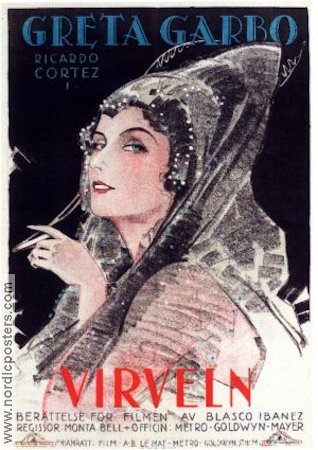 Virveln 1926 poster Greta Garbo Ricardo Cortez Monta Bell Eric Rohman art