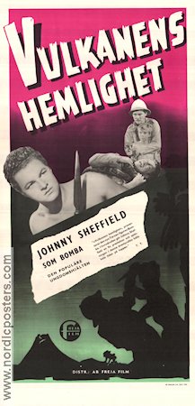 Vulkanens hemlighet 1950 poster Johnny Sheffield Bomba Ford Beebe