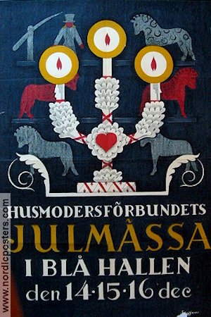 Husmodersförbundets julmässa 1928 affisch Hitta mer: Advertising