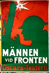 Oscars-teatern Männen vid Fronten 1929 affisch Hitta mer: Revy Krig