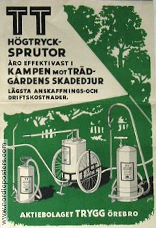 TT Trygg högtrycksprutor Örebro 1948 affisch Hitta mer: Advertising