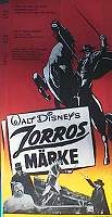Zorros märke 1958 poster Guy Williams Henry Calvin Gene Sheldon Lewis R Foster Äventyr matinée
