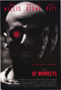 12 Monkeys 1995 poster Bruce Willis Brad Pitt Madeleine Stowe Terry Gilliam