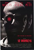 12 Monkeys (1996) Poster 68x102cm USA Bruce Willis/Brad Pitt/Madeleine Stowe/Terry Gilliam