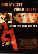 21 Grams 2003 poster Sean Penn Benicio Del Toro Naomi Watts Alejandro G Inarritu
