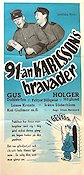 91:an Karlssons bravader (1951) Poster 30x70cm Gus Dahlstr�m/Holger H�glund