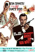 Agent 007 ser rött 1963 poster Sean Connery Daniela Bianchi Terence Young Ryssland Vapen Damer Agenter