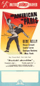 An American in Paris 1951 poster Gene Kelly Leslie Caron Oscar Levant Vincente Minnelli Dans Musikaler