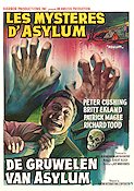 Asylum (1973) Poster 35x50cm Belgium Peter Cushing/Britt Ekland