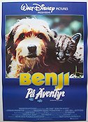 Benji på äventyr 1987 poster Red Steagall Frank Inn Joe Camp Hundar Katter