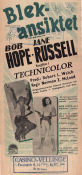 Blekansiktet 1948 poster Bob Hope Jane Russell Robert Armstrong Norman Z McLeod