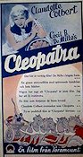 Cleopatra 1934 poster Claudette Colbert Cecil B DeMille Svärd och sandal