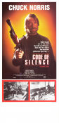 Code of Silence 1985 poster Chuck Norris Henry Silva Bert Remsen Andrew Davis Vapen Kampsport