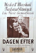 Dagen efter (1938) Poster 70x100cm Herbert Marshall/Barbara Stanwyck