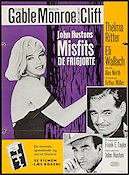 De missanpassade 1961 poster Marilyn Monroe Clark Gable Montgomery Clift John Huston Text: Arthur Miller
