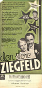 Den store Ziegfeld 1936 poster William Powell Myrna Loy Luise Rainer Robert Z Leonard Musikaler