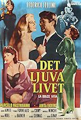 Det ljuva livet 1960 poster Anita Ekberg Marcello Mastroianni Anouk Aimée Federico Fellini Damer