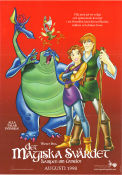 Det magiska svärdet 1998 poster Jessalyn Gilsig Frederik Du Chau Animerat Dinosaurier och drakar