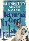 Det var på Capri 1950 poster Joan Fontaine Joseph Cotten Francoise Rosay William Dieterle Romantik