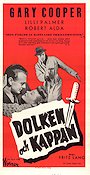 Dolken och kappan (1947) Poster 30x70cm Gary Cooper/Lilli Palmer/Fritz Lang