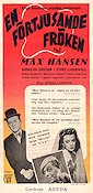 En f�rtjusande fr�ken (1946) Poster 30x70cm Max hansen/Annalisa Ericson/Sture Lagerwall