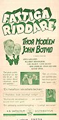 Fattiga riddare (1944) Poster 30x70cm B Thor Mod�en/John Botvid