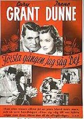 Första gången jag såg dej 1942 poster Cary Grant Irene Dunne