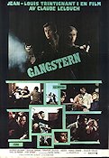 Gangstern 1970 poster Jean-Louis Trintignant Daniele Delorme Charles Gérard Claude Lelouch