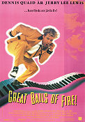 Great Balls of Fire 1989 poster Dennis Quaid Winona Ryder John Doe Jim McBride Hitta mer: Jerry Lee Lewis Instrument Rock och pop