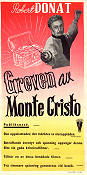 Greven av Monte Cristo 1934 poster Robert Donat Text: Alexander Dumas
