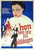 Hon kom inte till middagen 1940 poster Magda Schneider Karin Hardt Hans Söhnker