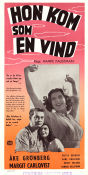 Hon kom som en vind 1952 poster Åke Grönberg Margit Carlqvist Britta Brunius Hampe Faustman
