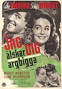 Jag älskar dig argbigga 1946 poster Sonja Wigert Margit Manstad Rune Halvarsson Åke Ohberg