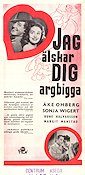 Jag �lskar dig argbigga (1946) Poster 30x70cm Sonja Wigert/�ke Ohberg