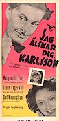 Jag �lskar dig Karlsson (1947) Poster 30x70cm Marguerite Viby/Sture Lagerwall