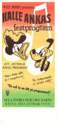Kalle Ankas festprogram 1957 poster Kalle Anka Donald Duck Animerat