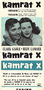 Kamrat X 1940 poster Clark Gable King Vidor