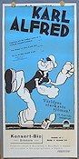Karl-Alfred 1937 poster Karl-Alfred Popeye Animerat Från serier