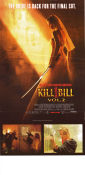 Kill Bill: Vol. 2 2004 poster Uma Thurman David Carradine Michael Madsen Quentin Tarantino Kampsport